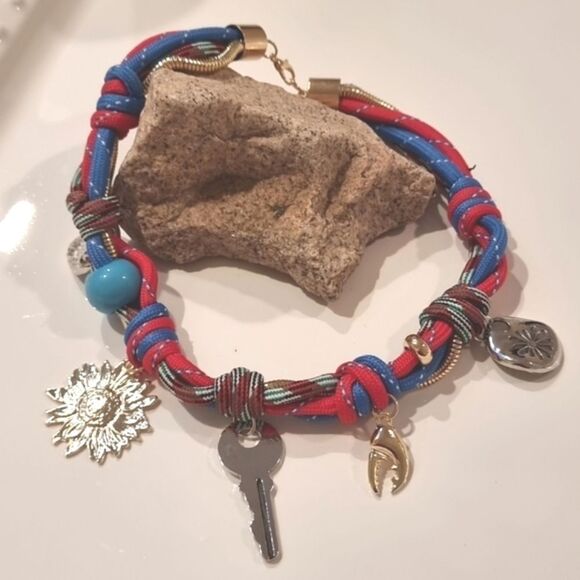 ZARA Colored cord necklace with charms | NWOT - Picture 3 of 11